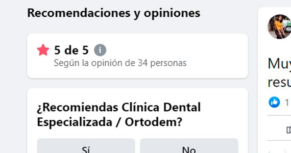 Calificación en Facebook