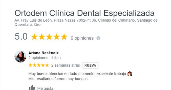Calificación en Google business